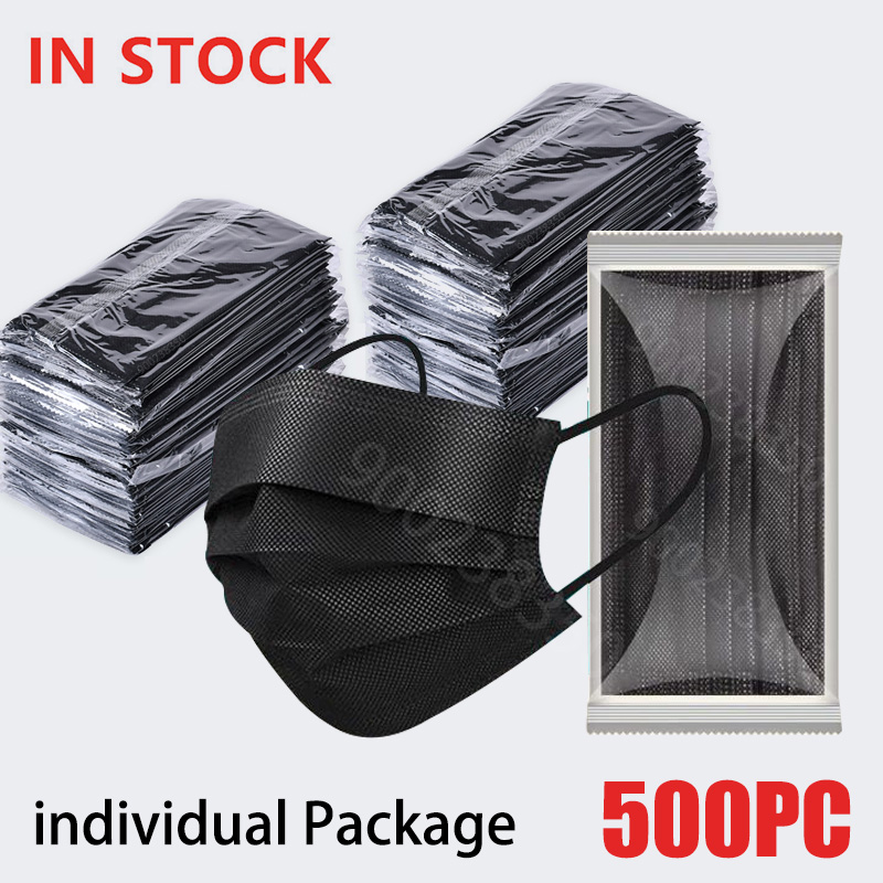 Disposable Surgical Mask - 50-500 шт. черная одноразовая сертифицированная хирургическая