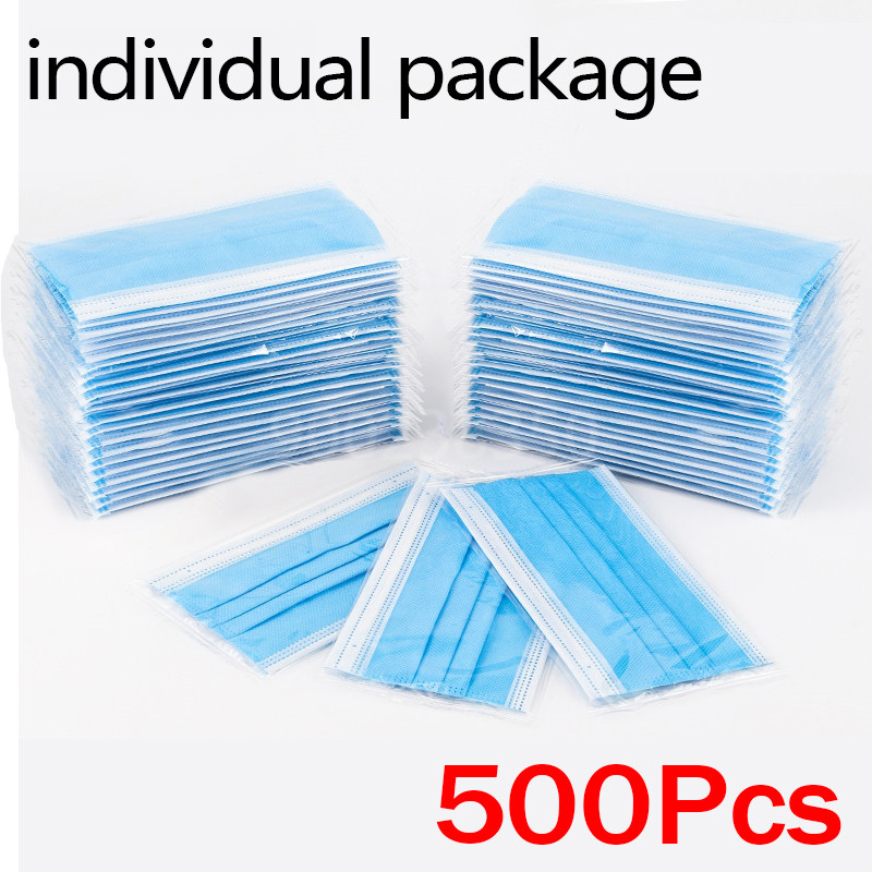 10–500 шт. Одноразовые маски д – обзор и цена Disposable Mask Blue